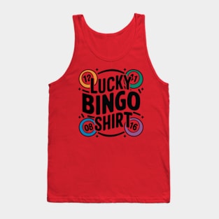 Lucky Bingo Shirt with Colorful Bingo Balls Tank Top